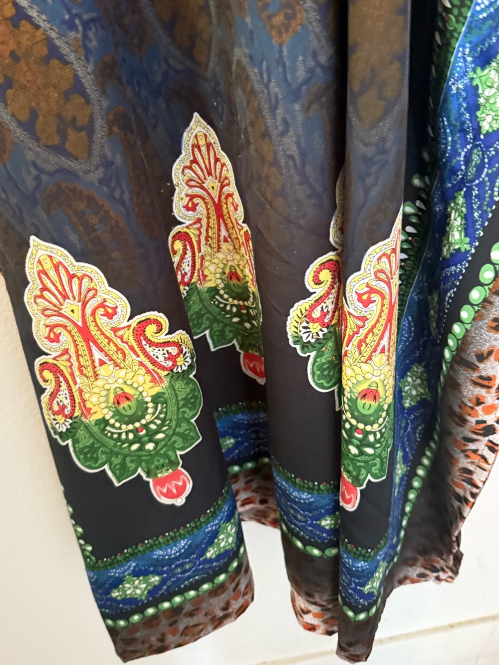 Women’s Blue & Green Paisley Swim Cover-Up